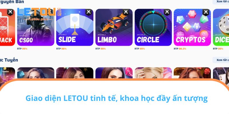 Giao diện LETOU tinh tế, khoa học đầy ấn tượng