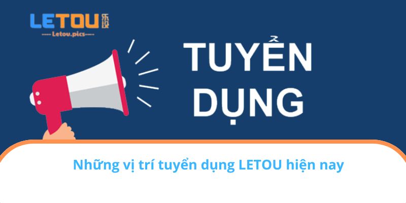 Những vị trí tuyển dụng LETOU hiện nay