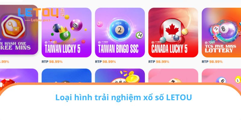 Các loại hình có tại xổ số LETOU